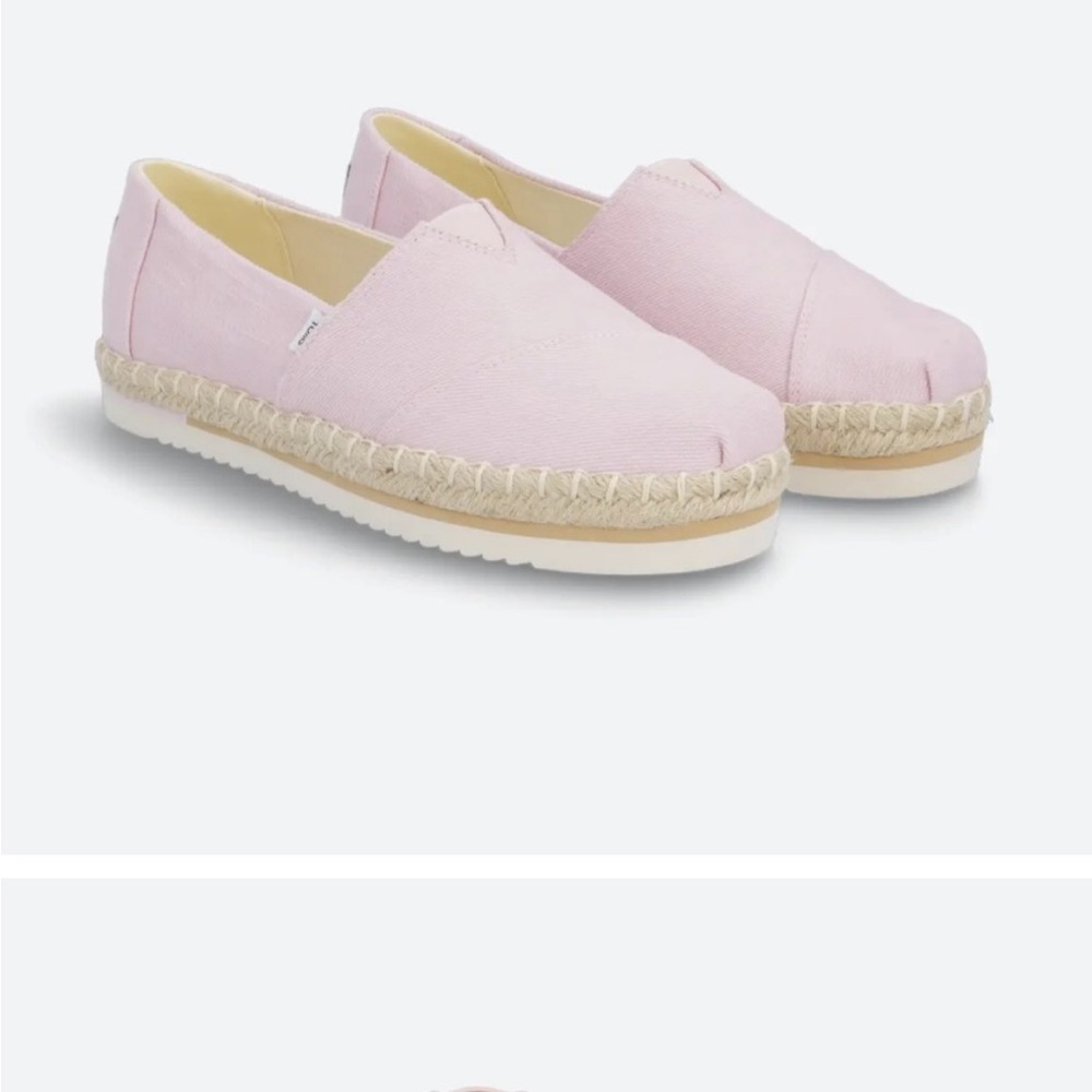 Toms Light Pink Womens Alpargata Platform Rope Slip On Espadrille